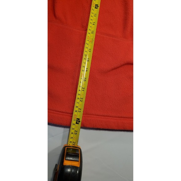 The North Face Fleece Hoodie Jacket Red Womens Size L Full Zip Pockets - Picture 3 of 12